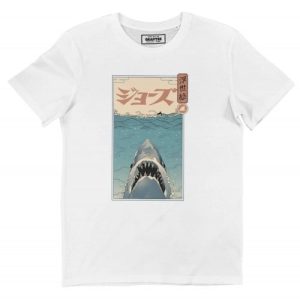 T-shirt Requin Ukiyo-E – Dents de La Mer Estampe Japonaise
