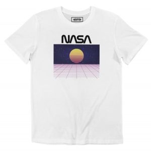 T-shirt Retro Sci-Fi NASA – Logo Synthwave N.A.S.A