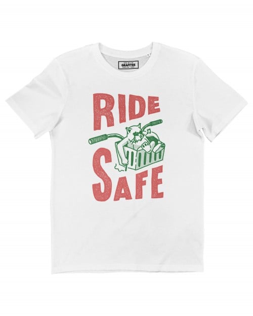 T-shirt Ride Safe – Tshirt Chat Qui Ride en Velo