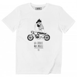 T-shirt Roule ma Poule – Tshirt Graphique Poule sur une Moto T-shirt Roule ma Poule – Tshirt Graphique Poule sur une Moto