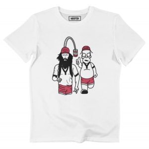 T-shirt Run Run – Forrest Gump et Homer Simpson