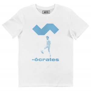 T-shirt Socrates – Tshirt Illustration Footballeur Bresilien