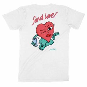 T-shirt Send Love  Coeur envoyant de l’amour