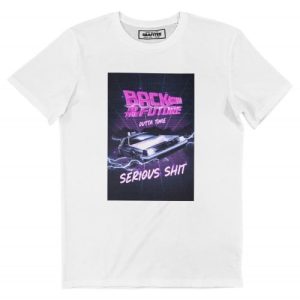 T-shirt Serious Shit – Tshirt Retro 90’s avec DeLorean BTTF