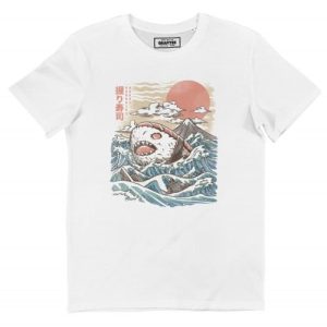 T-shirt Sharkiri Sushi – Requin Sushi et Mont Fuji
