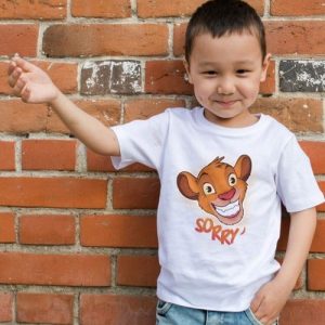 T-shirt Simba Sorry  Dessin enfant Roi Lion T-shirt Simba Sorry  Dessin enfant Roi Lion
