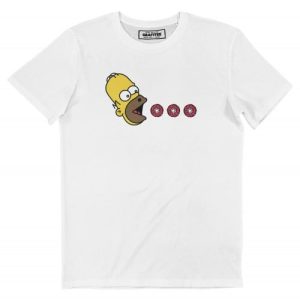 T-shirt Simpson Pacman – Tshirt Homer Simpson Donuts