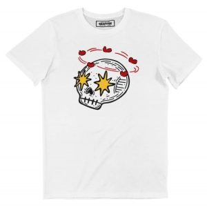 T-shirt Skhart – Tete de Mort Etoiles et Petits Coeurs T-shirt Skhart – Tete de Mort Etoiles et Petits Coeurs