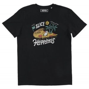 T-shirt Slice Of Happiness – Pizza et Surf T-shirt Slice Of Happiness – Pizza et Surf