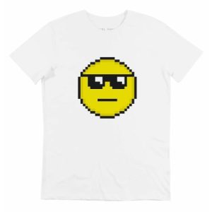 T-shirt Smiley Soleil – Tee-shirt Emoticone Soleil en Pixel Art