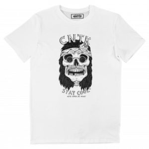 T-shirt Stay Cool – Dessin Squelette Hippie Californien
