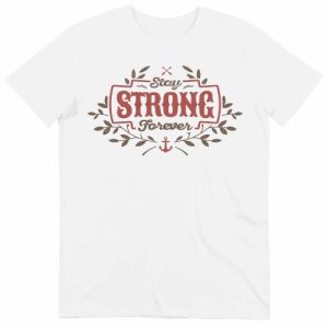 T-shirt Strong – Typographie Vintage
