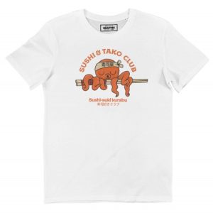 T-shirt Sushi & Tako Club – Poulpe Cartoon Japon