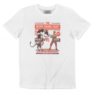 T-shirt The Never ending fight – Tshirt vegan vs Viande