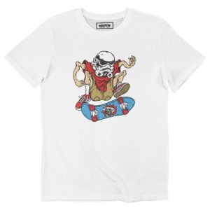 T-shirt Trooper Skater Stormtrooper sur un Skate