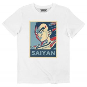T-shirt Vegeta Saiyan – Tee-shirt Graphique Portrait Vegeta