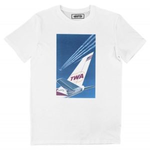 T-shirt Vintage TWA Star Stream Jet – Affiche Publicitaire