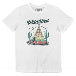 T-shirt Wild West Tipi – Dessin Tepee Amerindien  Grafitee
