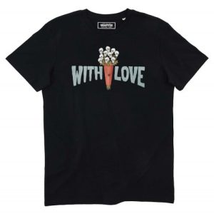 T-shirt With Love – Bouquet Tete de Morts Saint-Valentin  Grafitee
