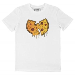 T-shirt Wu-Tang Pizza – Tshirt Logo Wu-Tang en Part de Pizza  Grafitee