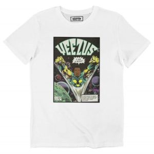 T-shirt Yeezus – Tshirt Kanye West Heros de Bande Dessinee  Grafitee