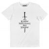 T-shirt You Know Nothing – Tshirt Jon Snow Game of Thrones  Grafitee