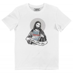 T-shirt Zidane Jesus – Caricature Zizou en J�sus-Christ  Grafitee