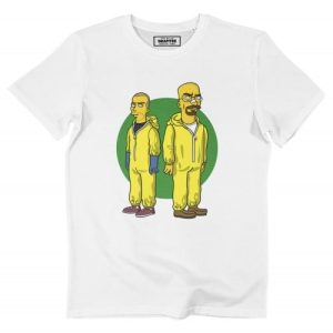 Teeshirt Breaking Bad – Walt et Jesse en Simpsons  Grafitee