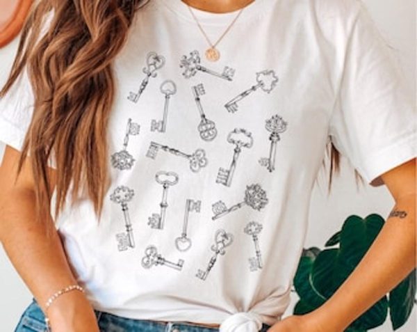Aesthetic Keys Cottagecore Antique Minimalist Boho Style T-shirt – Apparel, Mug, Home Decor – Perfect Gift For Everyone