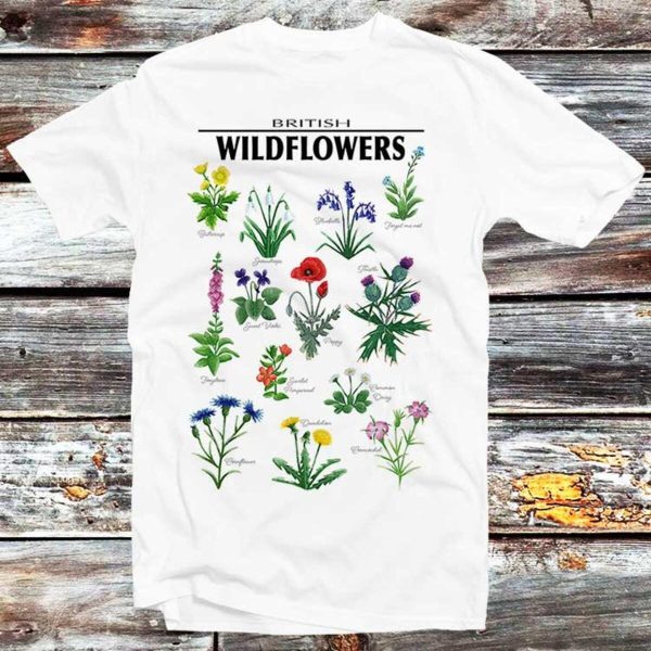 British Wildflower Botanical T-shirt Floral Shirt For Plant Lovers – Apparel, Mug, Home Decor – Perfect Gift For Everyone