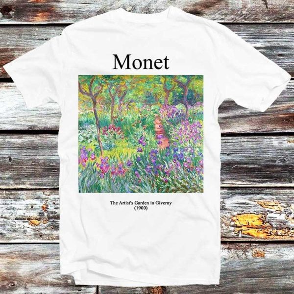 Claude Monet Oil Painting The Artist’s Garden At Giverny Unisex T-shirt Aesthetic Shirt For Family Friend – Apparel, Mug, Home Decor – Perfect Gift For Everyone