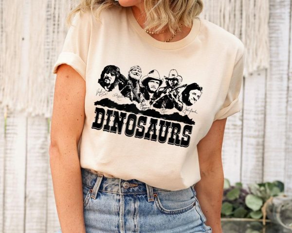 Country Music Legend Singers Dinosaurs T-shirt Waylon Jennings Merle Haggard Willie Nelson Shirt – Apparel, Mug, Home Decor – Perfect Gift For Everyone