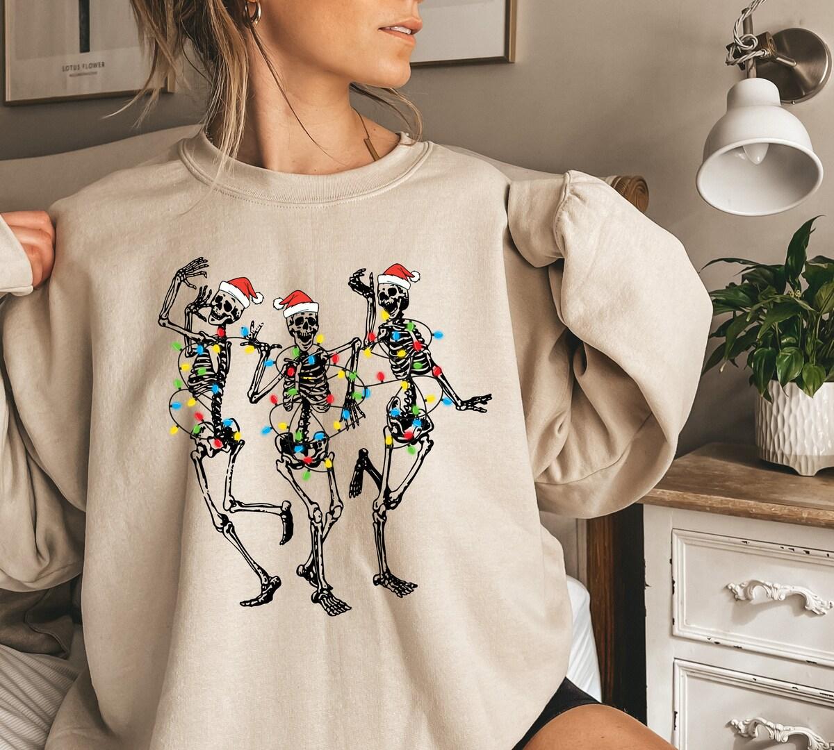 Dancing Skeleton Christmas Vintage Sweatshirt Best Carnival Holiday Shirt - Apparel, Mug, Home Decor - Perfect Gift For Everyone Dancing Skeleton Christmas Vintage Sweatshirt Best Carnival Holiday Shirt - Apparel, Mug, Home Decor - Perfect Gift For Everyone