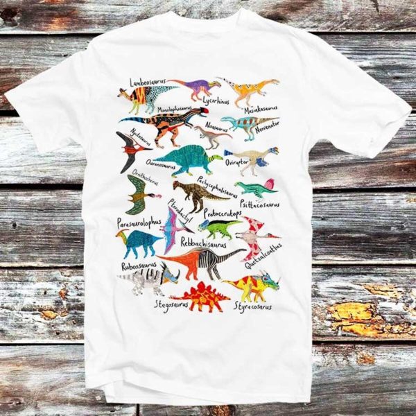 Dinosaurs Names Funny Unisex T-shirt Best Gifts For Kids Family Friends – Apparel, Mug, Home Decor – Perfect Gift For Everyone