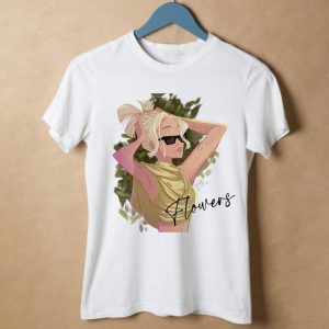 Disney Miley Cyrus Flowers Comic Unisex Style T-shirt – Apparel, Mug, Home Decor – Perfect Gift For Everyone
