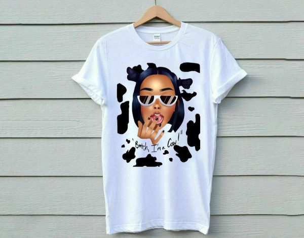 Doja Cat Btch Im A Cow Graphic T-shirt – Apparel, Mug, Home Decor – Perfect Gift For Everyone