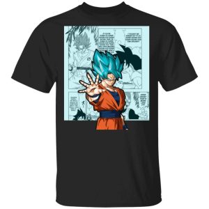 Dragon Ball Blue Goku Shirt Anime Character Mix Manga Style Tee All Day Tee 3