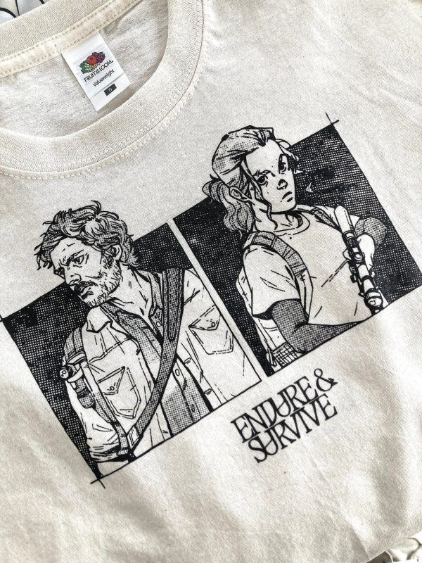 Endure And Survive Joel & Ellie Tee Pedro Pascal Bella Ramsey Shirt – Apparel, Mug, Home Decor – Perfect Gift For Everyone