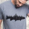 Fish And Forest Men’s Fishing Simple Design T-shirt – Apparel, Mug, Home Decor – Perfect Gift For Everyone
