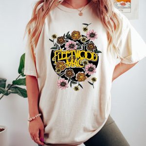 Floral Retro Band Graphic Tee – Apparel, Mug, Home Decor – Perfect Gift For Everyone
