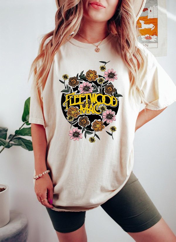 Floral Retro Band Graphic Tee – Apparel, Mug, Home Decor – Perfect Gift For Everyone