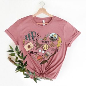 Harry Porter Doodle Witch Heart T-shirt Potterheads Fasn Gifts – Apparel, Mug, Home Decor – Perfect Gift For Everyone