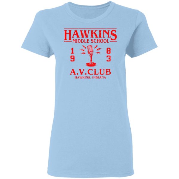 Hawkins Middle Schools 1983 A.V. Club Shirt