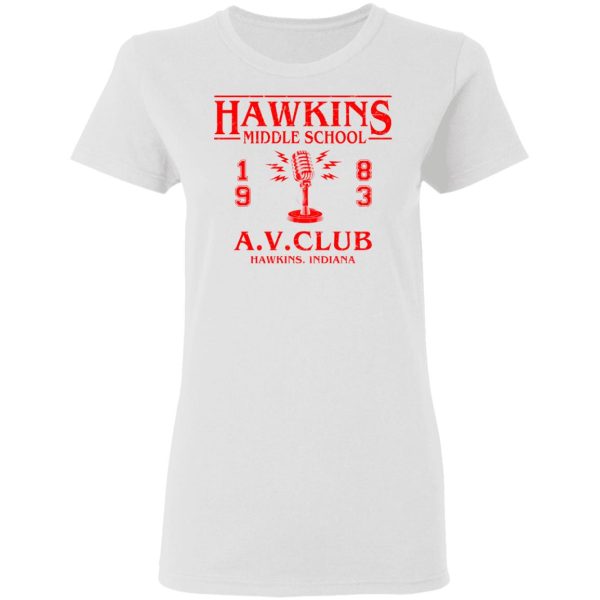 Hawkins Middle Schools 1983 A.V. Club Shirt