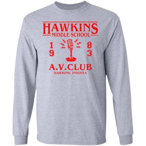 Hawkins Middle Schools 1983 AV Club Shirt 2