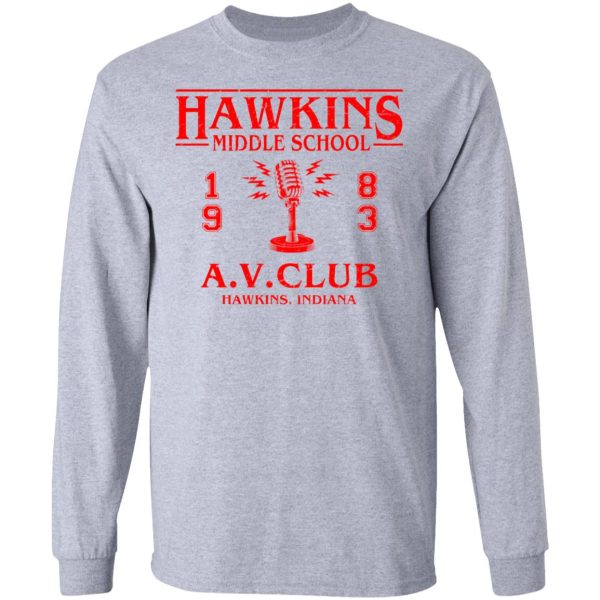 Hawkins Middle Schools 1983 A.V. Club Shirt