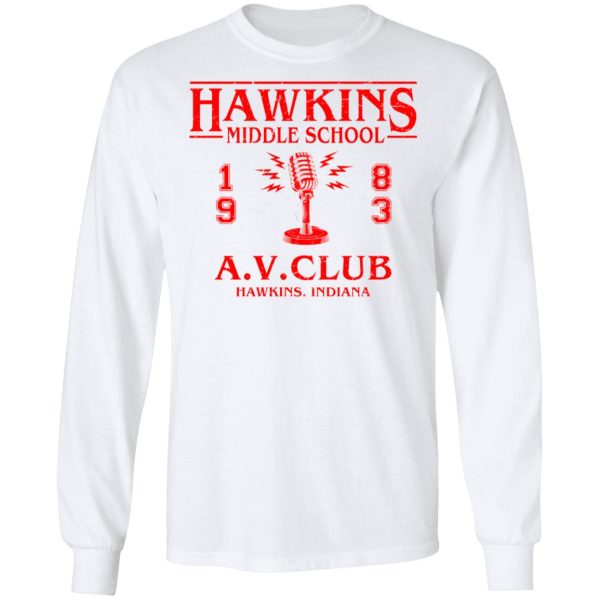 Hawkins Middle Schools 1983 A.V. Club Shirt