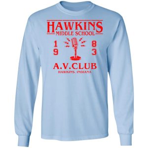 Hawkins Middle Schools 1983 AV Club Shirt 4