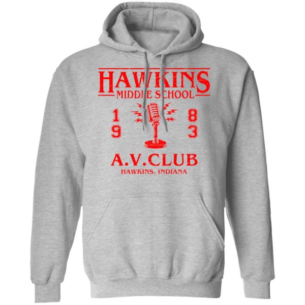 Hawkins Middle Schools 1983 A.V. Club Shirt