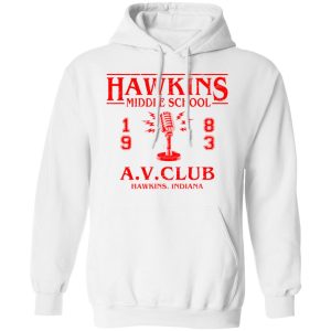 Hawkins Middle Schools 1983 AV Club Shirt 6